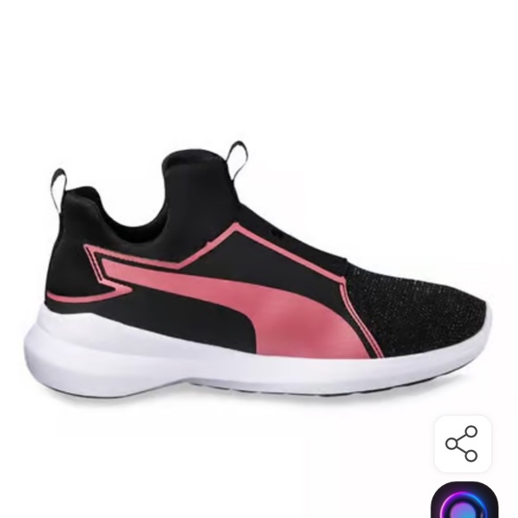 BRAND NEW girl youth puma rebel mid gleam slip on shoes size 5Y - Picture 3 of 7